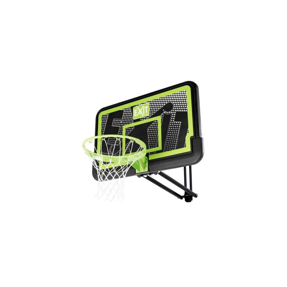 Регулюємий баскетбольний щит Exit Galaxy Black з кільцем і сіткою