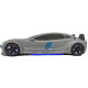 Детская кровать машина Mercedes GT+ 160 x 80 см, серая
