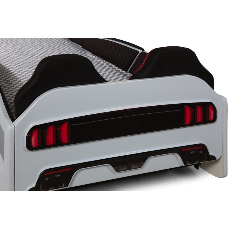 Детская кровать машина Mustang 190 x 90 см, белая