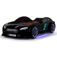 Детская кровать машина Mercedes GT+ 160 x 80 см, чёрная