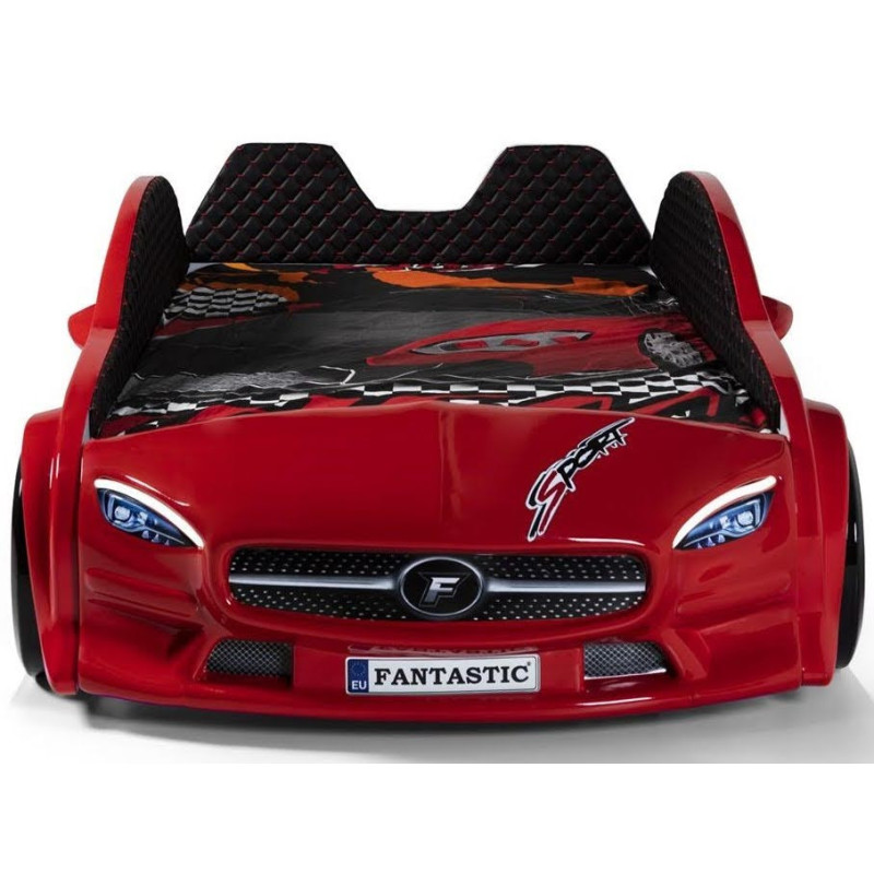 Детская кровать машина Mercedes 190 x 90 см, красная