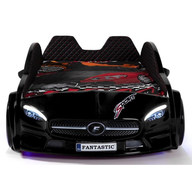 Детская кровать машина Mercedes 190 x 90 см, чёрная