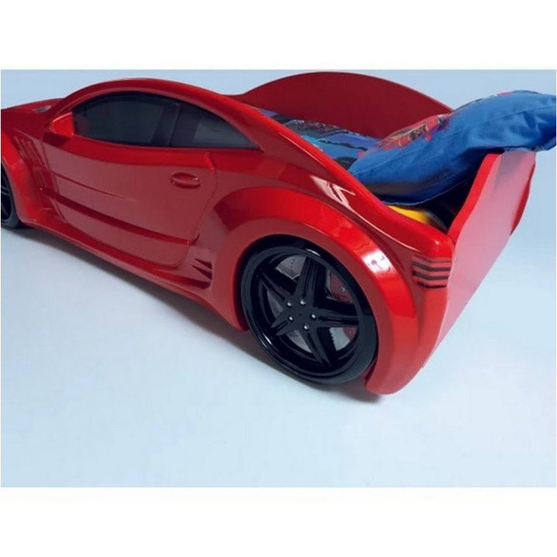 Детская кровать машина Mercedes GT 160 x 80 см, красная