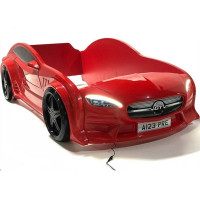 Детская кровать машина Mercedes GT 160 x 80 см, красная