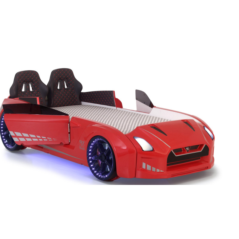 Детская кровать машина Porsche 190 x 90 см, красная