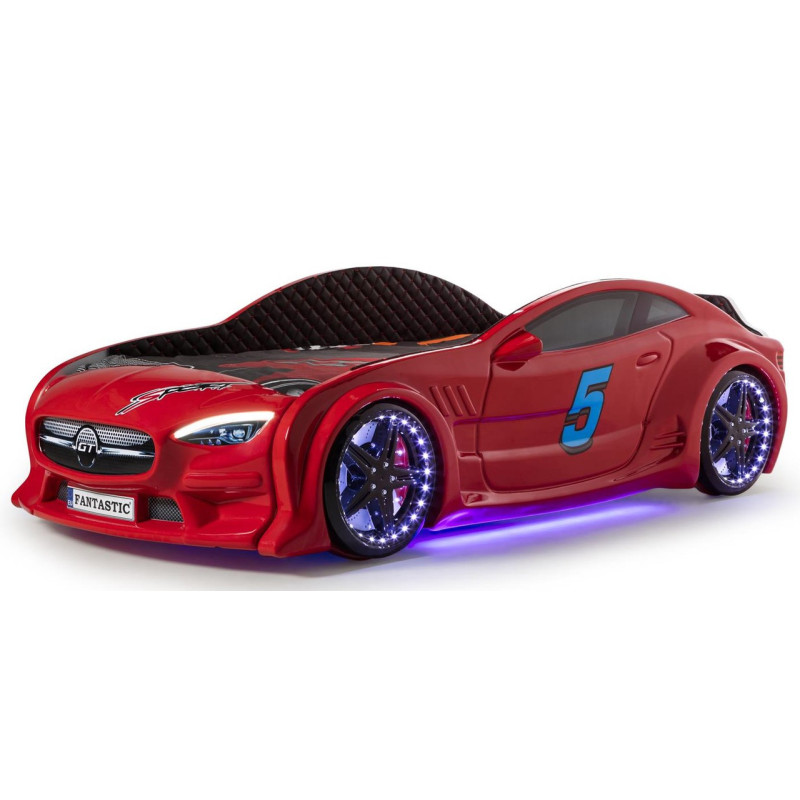Дитяче ліжко-машина Mercedes GT+ 160 x 80 см, червоне