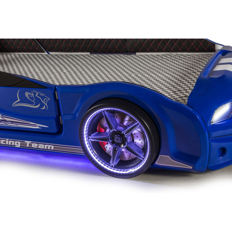 Детская кровать машина Mustang 190 x 90 см, синяя