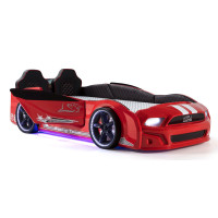 Детская кровать машина Mustang 190 x 90 см, красная