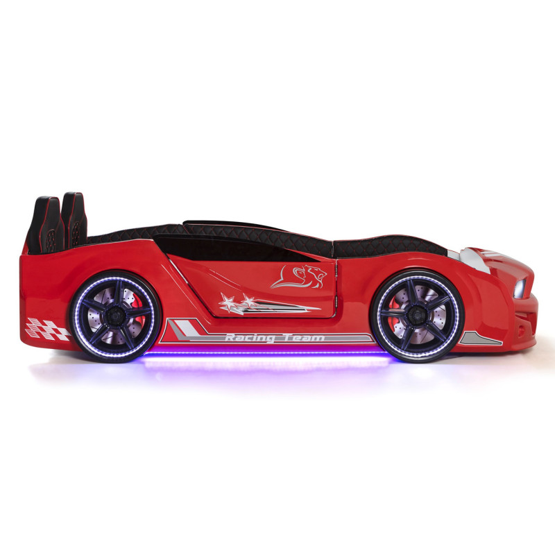 Детская кровать машина Mustang 190 x 90 см, красная