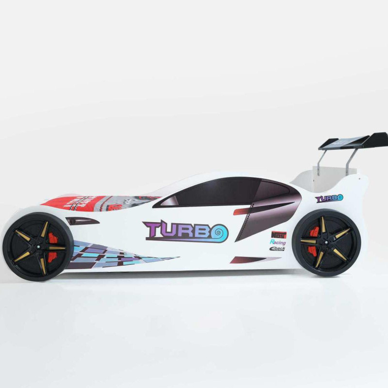 Детская кровать машина Supercar 190 x 90 см, белая