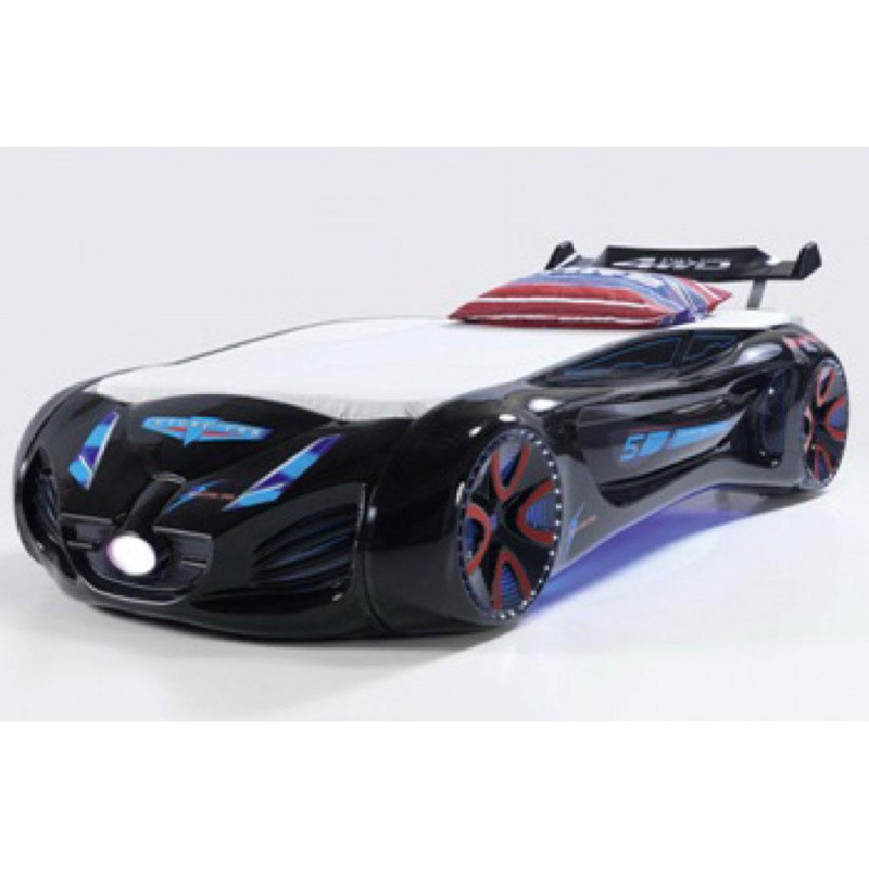 Детская кровать машина Tesla Star 190 x 90 см, черная