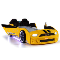 Детская кровать машина Mustang 190 x 90 см, жёлтая