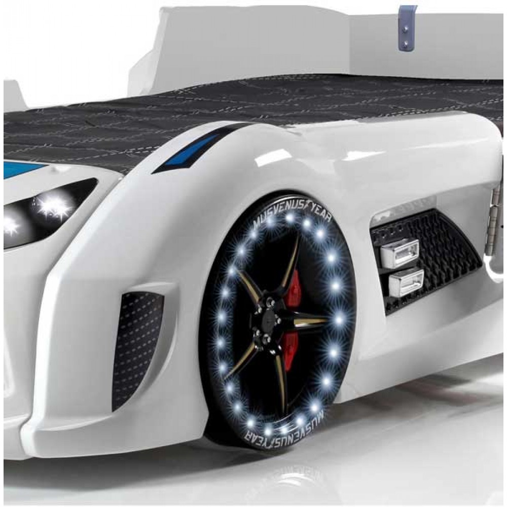 Дитяче ліжко-машина Audi 190 x 90 см, біле