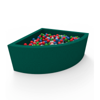 Угловой сухой бассейн с шариками Kidigo Lucky Green