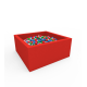 Квадратный сухой бассейн с шариками Kidigo Lucky Red