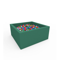 Квадратний сухий басейн з кульками Kidigo Lucky Green