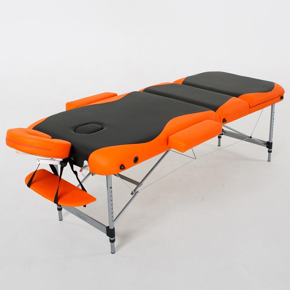Масажний стіл RelaxLine King помаранчево-чорний