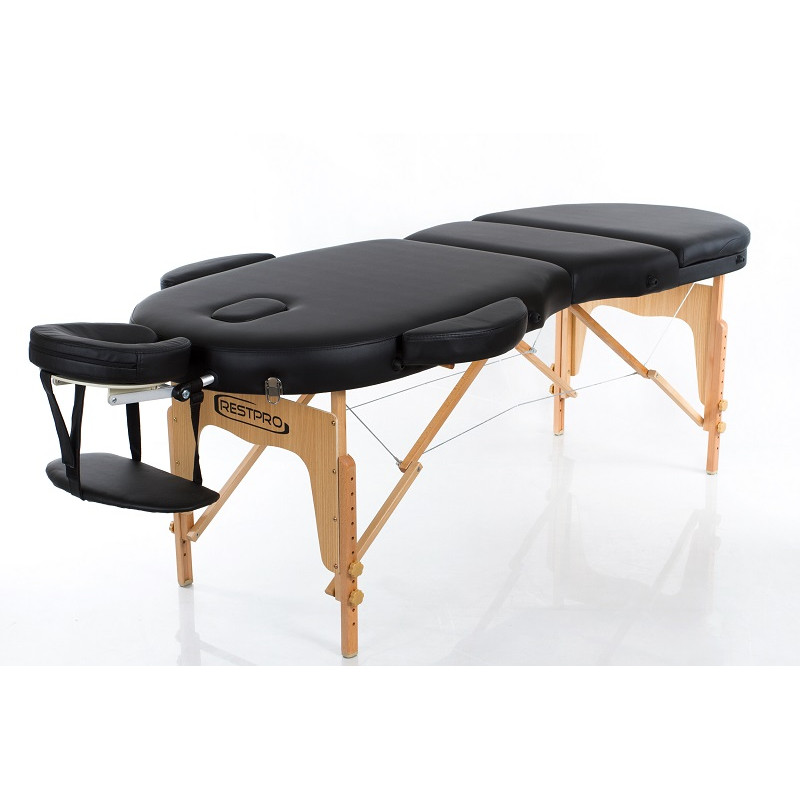 Массажный стол Restpro Vip Oval 3 чёрный