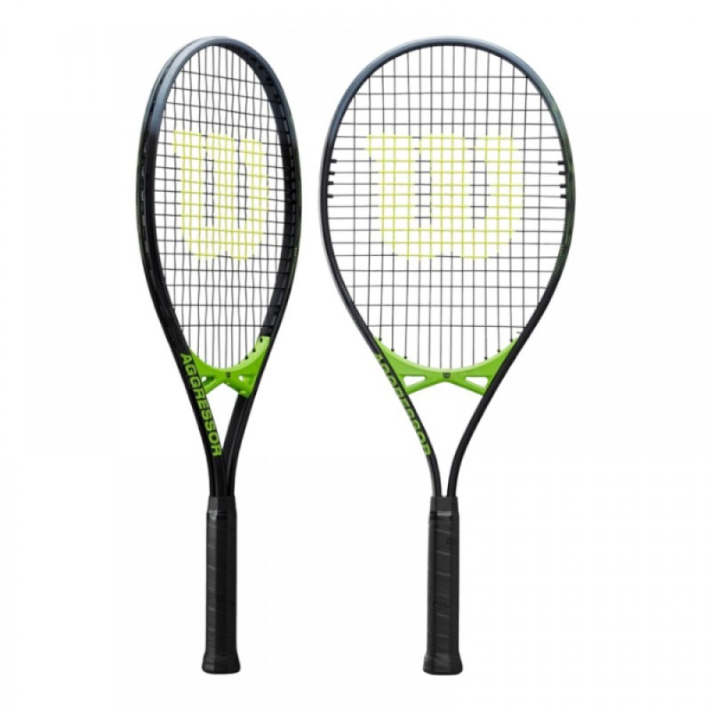 Ракетка для большего тенниса Wilson AGGRESSOR black/green Gr3
