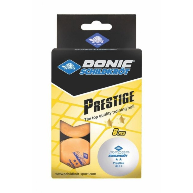 Мячи для настольного тенниса Donic Prestige 2* 40+ 6 шт orange