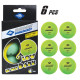 Мячи для настольного тенниса Donic Glow in the dark (6 шт.) 40+ green
