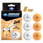М'ячі для настільного тенісу Donic Jade ball 40+ 6 шт white + orange