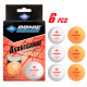 Мячи для настольного тенниса Donic EXCLUSIVE (Advantgarde) 3* 40+ 6 шт white+orange