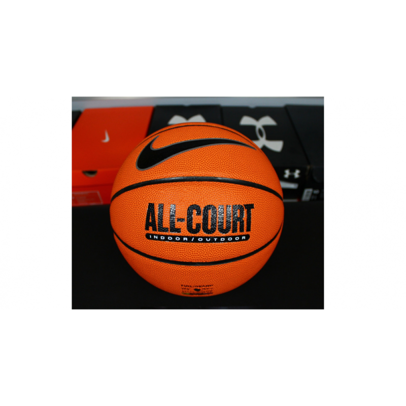 Мяч баскетбольный Nike EVERYDAY ALL COURT 8P DEFLATED AMBER/BLACK/METALLIC SILVER/BLACK, размер 7
