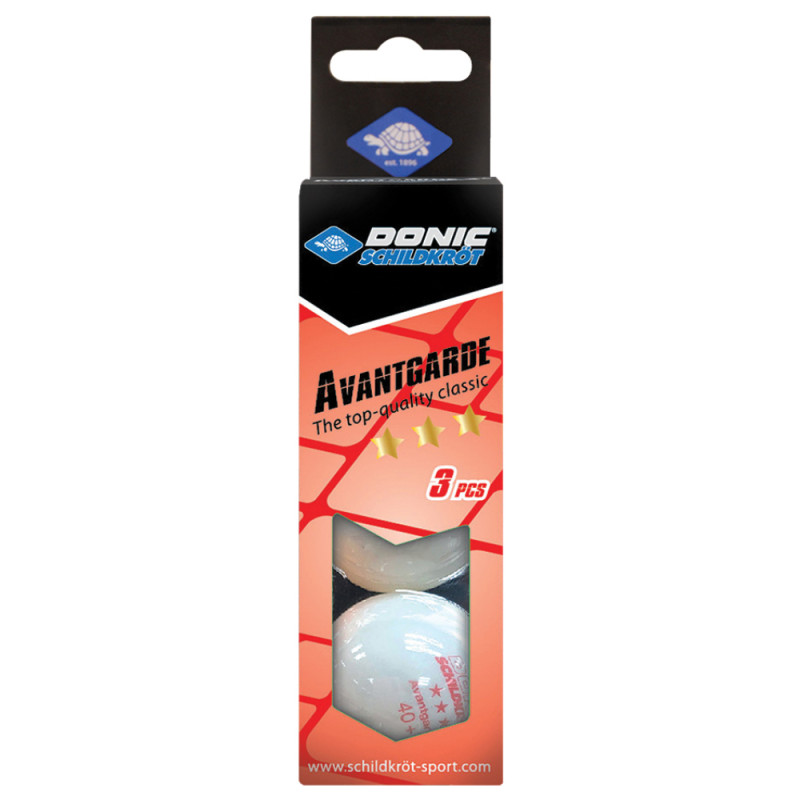 Мячи для настольного тенниса Donic EXCLUSIVE (Advantgarde) 3* 40+ 3 шт white