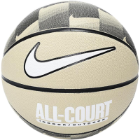Мяч баскетбольный Nike EVERYDAY ALL COURT 8P GRAPHIC DEFLATED TEAM GOLD/BLACK/BLACK/WHITE, размер 7