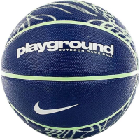 Мяч баскетбольный Nike EVERYDAY PLAYGROUND 8P GRAPHIC DEFLATED DEEP ROYAL BL/VAPOR GREEN/WH, размер 7
