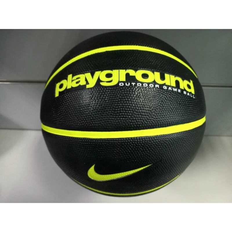 Мяч баскетбольный Nike EVERYDAY PLAYGROUND 8P DEFLATED BLACK/VOLT/VOLT, размер 7