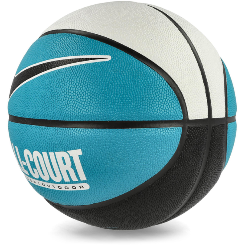 Мяч баскетбольный Nike EVERYDAY ALL COURT 8P DEFLATED WHITE/TEAL NEBULA/BLACK/BLACK, размер 7