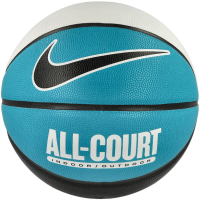 Мяч баскетбольный Nike EVERYDAY ALL COURT 8P DEFLATED WHITE/TEAL NEBULA/BLACK/BLACK, размер 7