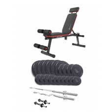 Набір Elitum Titan 114 кг з лавою Hop-Sport 2040 HB