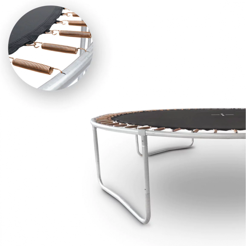 Батут Outtec Premium 374 см Black/Grey с сеткой и лестницей