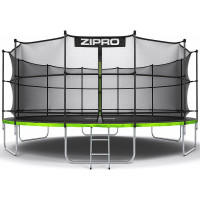 Батут Zipro Jump Pro 496 см с внутренней сеткой и лестницей