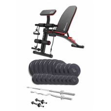 Набір Elitum Titan 114 кг з лавою Hop-sport 1035