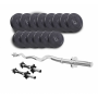 Силовий набір Elitum Titan 35 кг з W-подібним грифом та 2 гантельними грифами