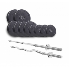 Набір Elitum Titan 65 кг з прямим та W-подібним грифом