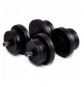 Гантели битумные Iron Body 2 x 11 кг с перчатками