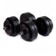 Гантелі бітумні Iron Body 2 x 13,5 кг з рукавичками