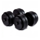 Гантелі бітумні Iron Body 2 x 26 кг з рукавичками