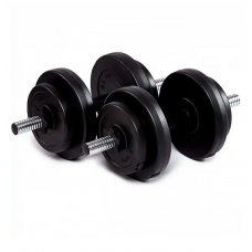 Гантелі бітумні Iron Body 2 x 8,5 кг з рукавичками