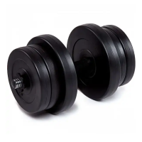Гантель битумная Iron Body 21 кг с перчатками