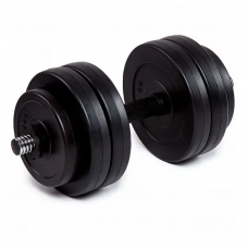 Гантель бітумна Iron Body 13 кг з рукавичками