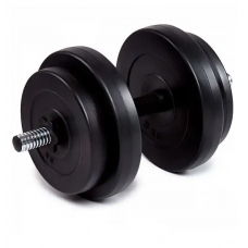 Гантель бітумна Iron Body 15,5 кг з рукавичками