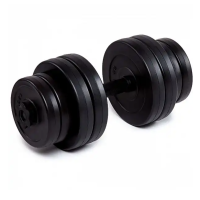 Гантель бітумна Iron Body 15,5 кг з рукавичками