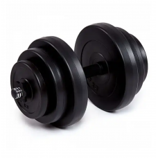 Гантель бітумна Iron Body 18 кг з рукавичками