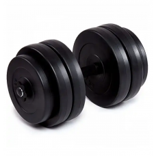 Гантель бітумна Iron Body 25,5 кг з рукавичками